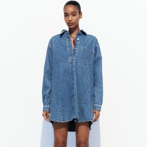 Zara denim shirt dress